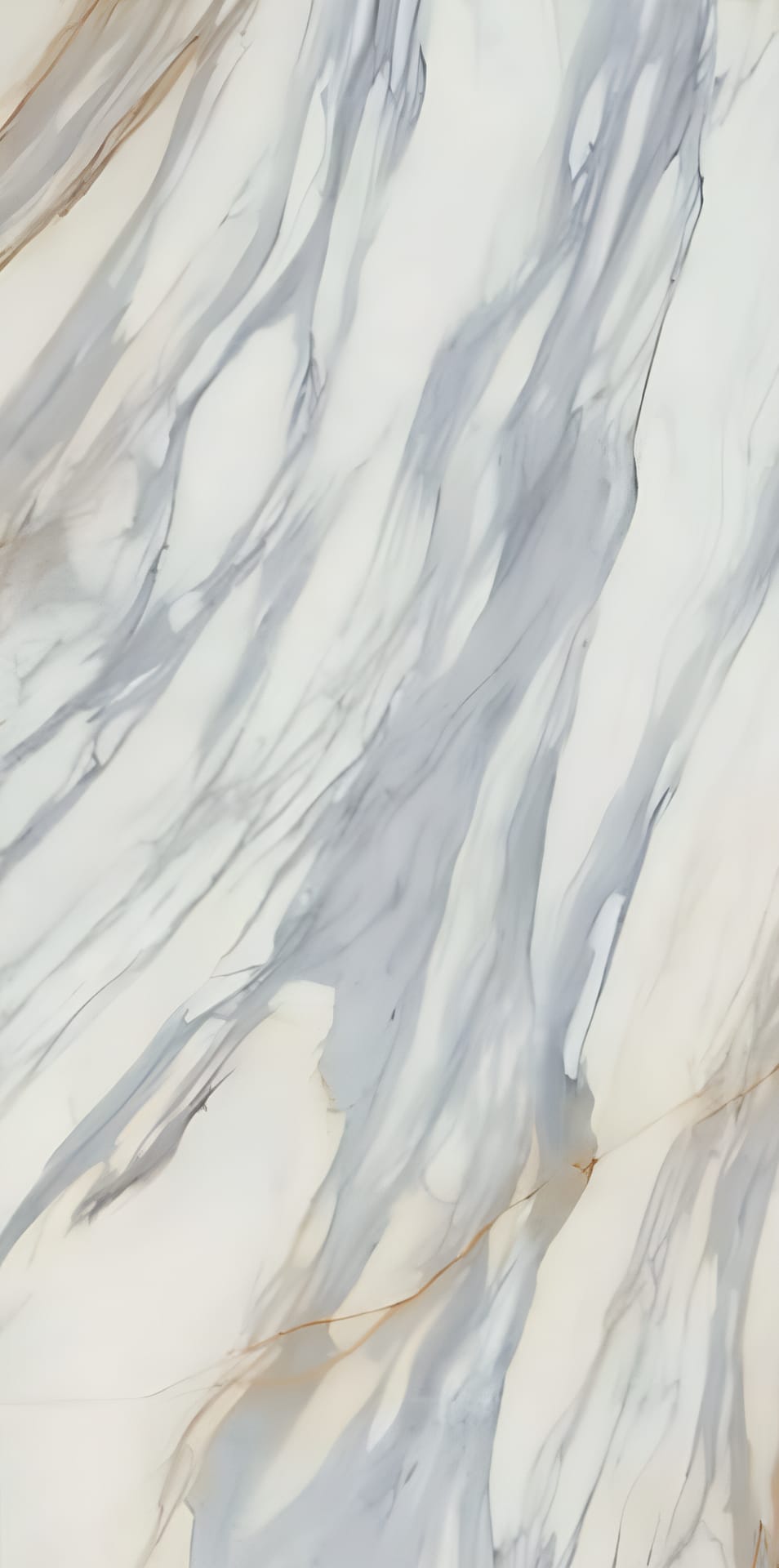 A white background porcelain slab with busy blue & gold vein