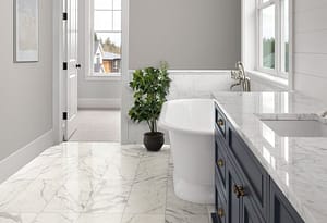 Porcelain tiles used in bathrooms